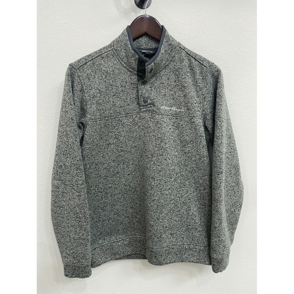 Eddie Bauer Men’s Snap Radiator Fleece Sweater medium grey - Picture 1 of 6